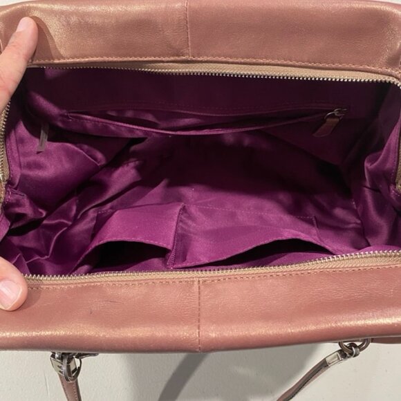 Coach Madison Madeline Satchel, Rose Gold Leather, EUC - Picture 8 of 12